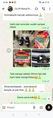Testimonial Papan Bunga karangkamulyan